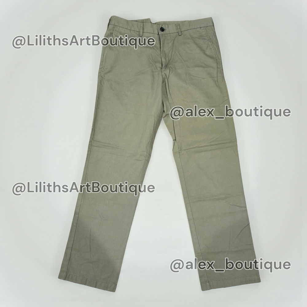 Haggar Mens Straight Fit Khaki Chino Tan Classic Cotton Pants 36x32 (D029)